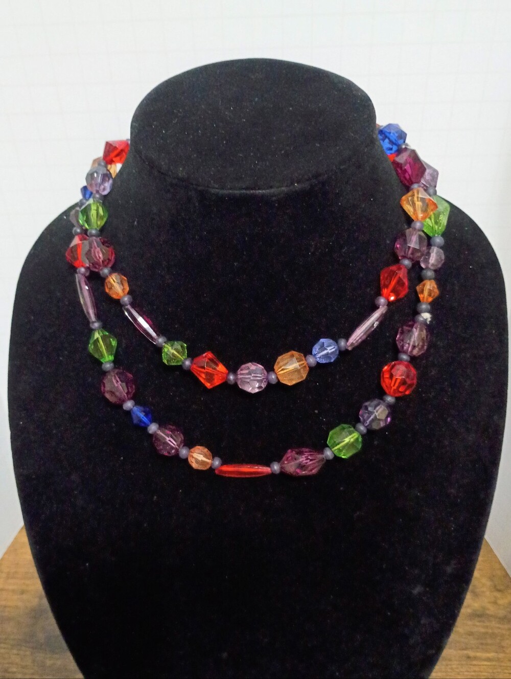 Multicolor Faceted  Bead Necklace - Women Jewelry
